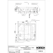 Hoesch Whirlwanne Ergo+ Quadrat 2075x1950 freistehend mit System Kombi-System Weiss/Chrom/Glas Schwa 6444S.010305552