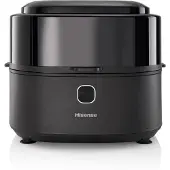 Hisense HAF1350DR Heißluftfritteuse, 6,7 Liter, automatischer Rührarm, intuitives LED-Design, 10 voreingestellte Programme, Schwarz