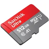 SanDisk SDSQUAC-512G-GN6FA, 512 GB, MicroSDXC, Klasse 10, UHS-I, 150 MB/s, Magnetsicher, Schockresistent, Temperaturbeständig, Wasserdicht, Röntgensicher