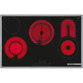 Bosch Serie 6 PKC845FP1D, Schwarz, Integriert, Keramik, Glaskeramik, 4 Zone(n), 4 Zone(n)
