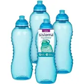Sistema 460ml Squeeze Bottle Blue 4 Pack