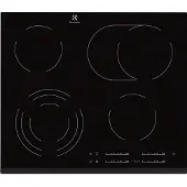 Electrolux EHF6547FXK, Schwarz, Integriert, Keramik, 4 Zone(n), 4 Zone(n), Köcheln