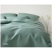 Elegante Bettwäsche Breezee - 155x220 cm + 40x80 cm salbei
