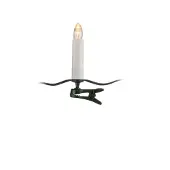 Konstsmide - LED Baumkette, Topbirnen, "One String", mit an/aus Schalter, 25 warm weiße Dioden, 24V Innentrafo, grünes Kabel; 1004-020