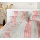 Elegante Bettwäsche Range - 155x220 cm + 40x80 cmkorallrot