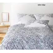 Elegante Mako-Satin Bettwäsche Belle indigo 155x220 cm + 80x80 cm - blau