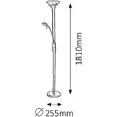 Rabalux 4076 Stehlampe Beta, R7s-G9, 230W, 2700K, 4970lm, bronze-silber, rund, warmweiß, Klassisch