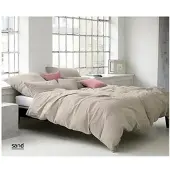 Elegante Bettwäsche Breezee - 155x220 cm + 40x80 cm sand