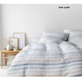 Elegante Halbleinen Bettwäsche Bliss puder 155x220 cm + 40x80 cm