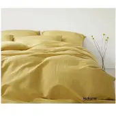 Elegante Bettwäsche Breezee - 135x200 cm + 40x80 cm kurkuma