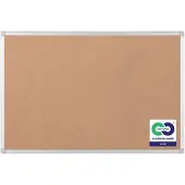 BI-Office umweltfreundliche Korktafel Earth, Pinnwand, mit Aluminiumrahmen, 200 x 100 cm