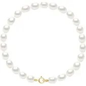 ATELIERS SAINT GERMAIN Armband aus echten Süßwasser-Zuchtperlen, Reiskorn 4-5 mm