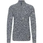 !Solid Troyer SOLID "Troyer SDRichart", Herren, Gr. L, blau (insignia blau melange), Obermaterial: 70% Baumwolle CO recyc.. 30% Polyester Pol. recyc.., Pullover Troyer
