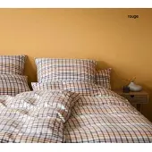 Elegante Soft-Flanell Bettwäsche Aberdeen - 155x220 cm + 40x80 cmrouge