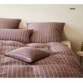 Elegante Halbleinen Bettwäsche Humble brick 155x220 cm + 40x80 cm