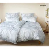 Elegante Seiden-Satin Bettwäsche Grandezza - 155x220 cm + 80x80 cmrauchblau