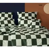 Elegante Mako-Satin Bettwäsche Plenty - 155x220 cm + 80x80 cmforest