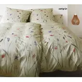 Elegante Mako-Satin Bettwäsche Highlife - 155x220 cm + 40x80 cmzartgrün
