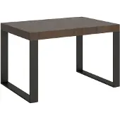 Itamoby Ausziehtisch 120/380x90 cm Tecno-Nussbaum mit anthrazitfarbenen Beinen