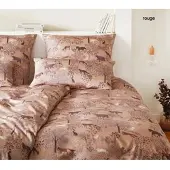 Elegante Bambus-Baumwolle Bettwäsche Dreamland - 155x220 cm + 80x80 cmrouge