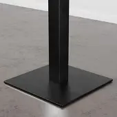 BIG Möbel Bistrotisch 80x80 cm | Karamell Nussbaum | Gusseisen Gestell