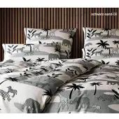 Elegante Comfort-Satin Bettwäsche Jungle Graphic
