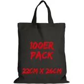 TEXXILLA Apothekertasche Mehrpack mit zwei kurzen Henkeln, Schwarz, schwarz