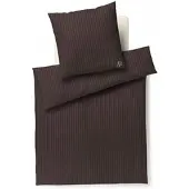 Elegante Joop! Flanell Bettwäsche Soft Stripes 45003-77 mocca - 155x220cm + 40x80cm
