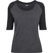 Urban Classics Kurzarmshirt "Damen Ladies 3/4 Contrast Raglan Tee" 1 Stk.