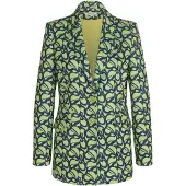Alba Moda Jackenblazer "Blazer Blazer", Damen, Gr. 34, grün (grün, marine), Obermaterial: 95% Polyester PES. 5% Elasthan EL., Modern, figurbetont, Blazer Jackenblazer