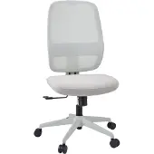 Hjh OFFICE Profi Bürostuhl Minoro W Ergonomischer Schreibtischstuhl ohne Armlehnen Stoff / Netzstoff Taupe Drehstuhl für Büro, Zuhause