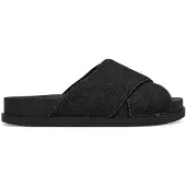 Tommy Hilfiger Pantoletten Tjw Comfort Slides Washed Denim EN0EN02898 Schwarz 38