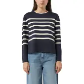 Comma Strickpullover geringelt, Rundhals