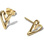 Pandora 264393C00 Damen-Ohrringe Ohrstecker Herz Goldfarben