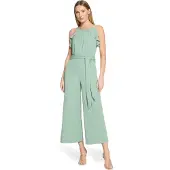Vera Mont Jumpsuit "Jumpsuit mit Volant", Damen, Gr. 36, EURO, grün (foggy grün), Obermaterial: 95% Polyester Pol. recyc.. 5% Elasthan EL., Overalls Jumpsuit