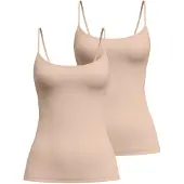 Calida Unterhemd "Unterhemd Sleek Skin Spaghetti Top 2P 2er Pack"