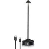 Bearware Brandson LED Tischleuchte kabellos, Tischlampe, Nachttischlampe, stufenlos dimmbar, 3 Lichtfarben, Akku, Touch, mehrere Helligkeitsstufen, USB-C, Memory-Funktion, 11,5 h Leuchtdauer