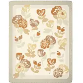 Biederlack Wohndecke Bloom Frame 150x200 cm - beige;orange