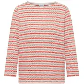 Cecil Longsleeve in Beige/ Orange/ Weiß - XL