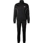 Puma Trainingsanzug "POLY PIPING SUIT", Herren, Gr. XL, schwarz (schwarz), Trikot, Obermaterial: 100% Polyester, unifarben, regular fit, Sportanzüge Trainingsanzug, ohne Kapuze