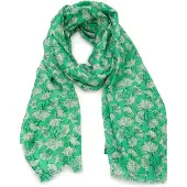 Harpa Modeschal "CLOVER" mit Botanik-Print und Metallic-Effekt