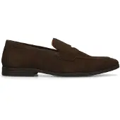 Manfield Schwarze Veloursleder-Loafer | Größe 46