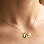 Yoursurprise Initialen kette - Rund - Gold - 3 Stück
