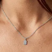 Yoursurprise Initialen kette - Rechteck - Silber - 1 Stück
