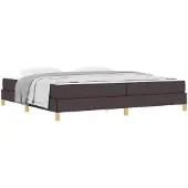 vidaXL Boxspringbett mit Matratze Dunkelbraun 200 x 200 cm Stoff