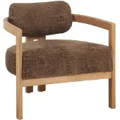 MUST Living Sessel Kelly aus Stoff, skandinavischer Stil, gepolstert, Haselnussbraun und Natur