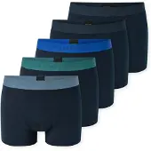 Schiesser Boxershorts "95/5 Multipacks", Herren, Gr. 7, blau (928, sonstiges), Single Jersey, Obermaterial: 95% Baumwolle, 5% Elasthan, körpernah, Unterhosen Boxershorts, ohne Eingriff, angenehm weich