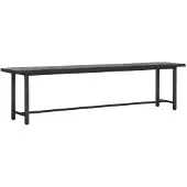 DTP Home Sitzbank Beam aus recyceltem Teakholz und Metall, Industrial Stil, schwarz, 190 cm, für 3–4 Personen