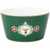 Pip studio Schüssel Love Birds Medallion Deer Dark Green 15 cm (4er-Set)