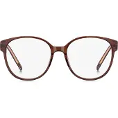 BOSS Brillenfassung in transparentem Burgunderrot mit Double-B-Monogramm Grösse ONESI